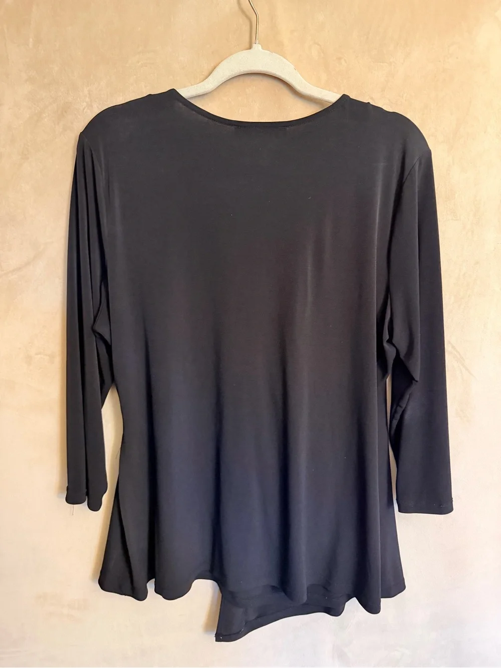 Michael Kors Black Wrap Tunic with Grommet Shoulder Detail